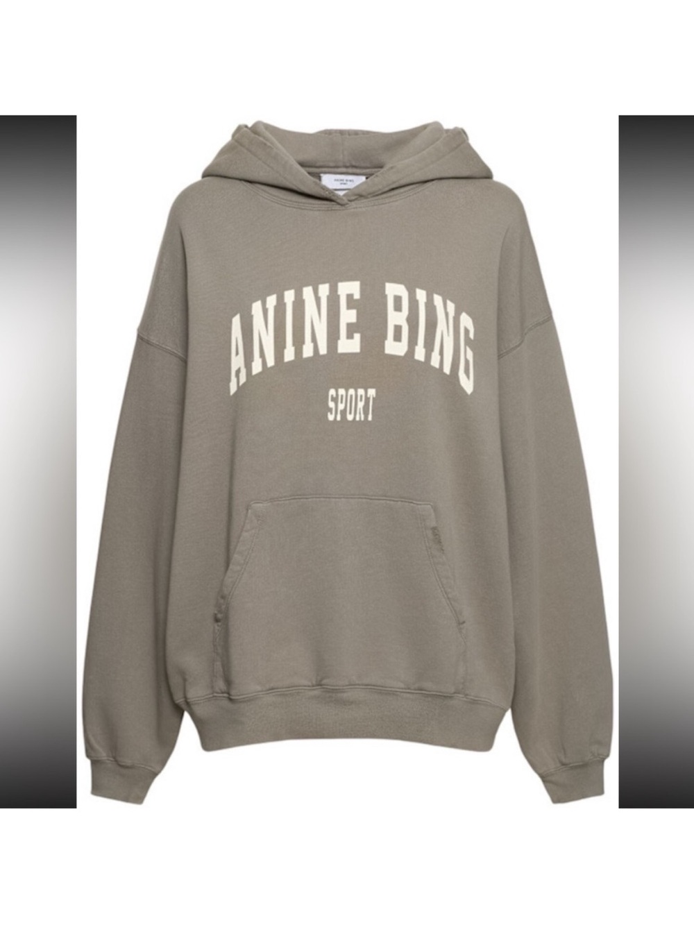 Anine Bing Harvey printed French cotton-terry hoodie